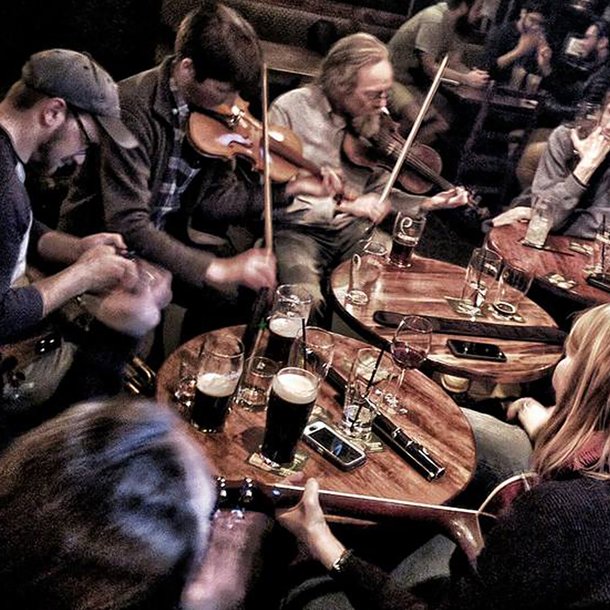 Trad Session at Nine Irish Brothers