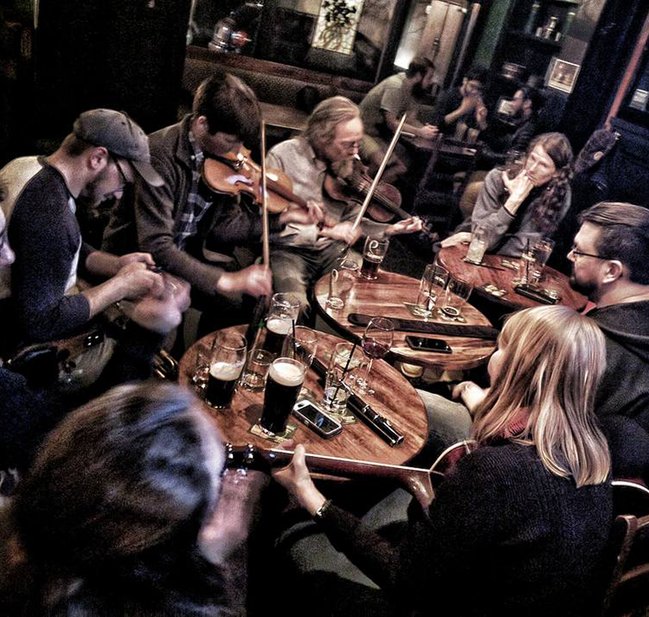 Traditional Irish music session at Nine Irish Brothers West Lafayette