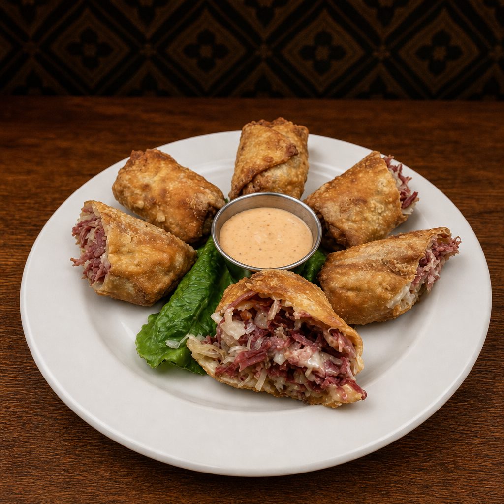 Corned Beef Egg Rolls.