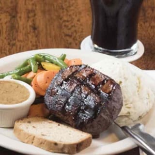 Steak with Peppercorn Sauce